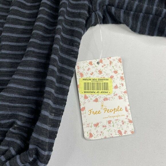 Free People Dorothy Striped Crop Blouse NEW - Picture 6 of 10